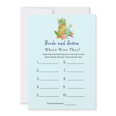 Tropical drinks Bridal shower games Invitations