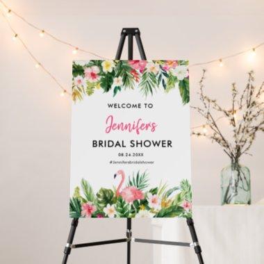 Tropical Flamingo Bridal Shower Large Welcome Sign