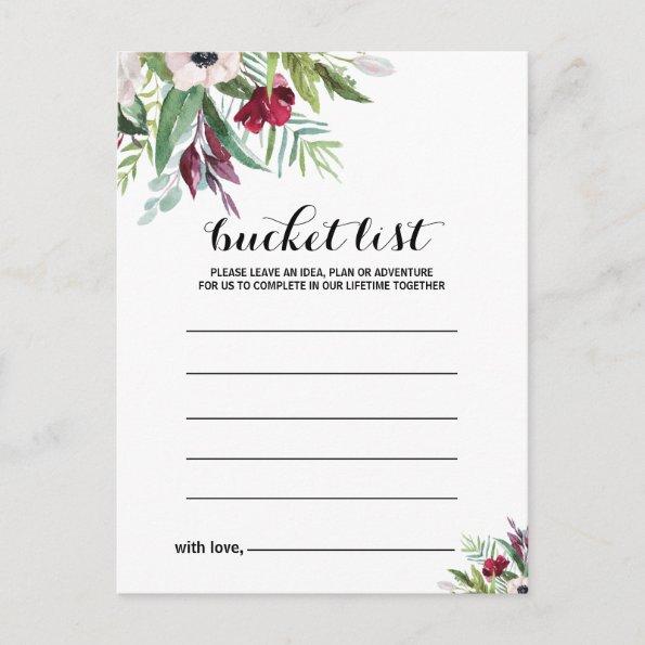 Tropical Floral and Greenery Bucket List Invitations