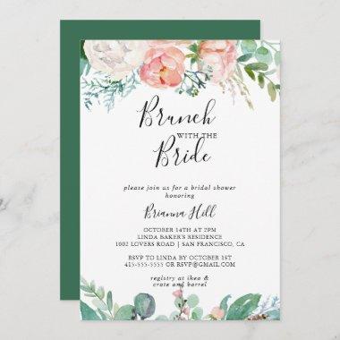 Tropical Floral Brunch with the Bride Shower Invitations