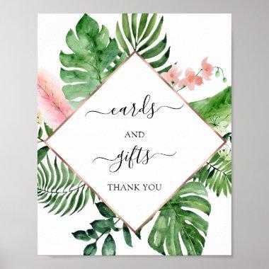Tropical Floral Invitations and Gifts Sign