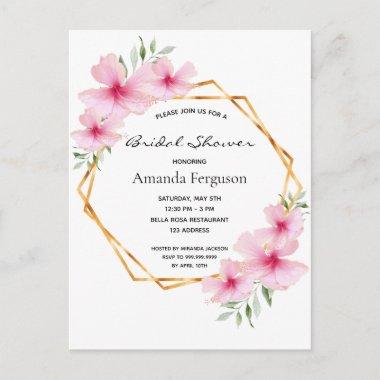 Tropical floral geometric bridal shower invitation postInvitations