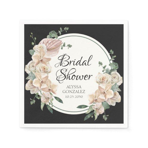 Tropical Floral Watercolor  Napkins