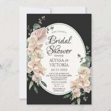 Tropical Floral Watercolor LGBTQ Bridal Shower Invitations