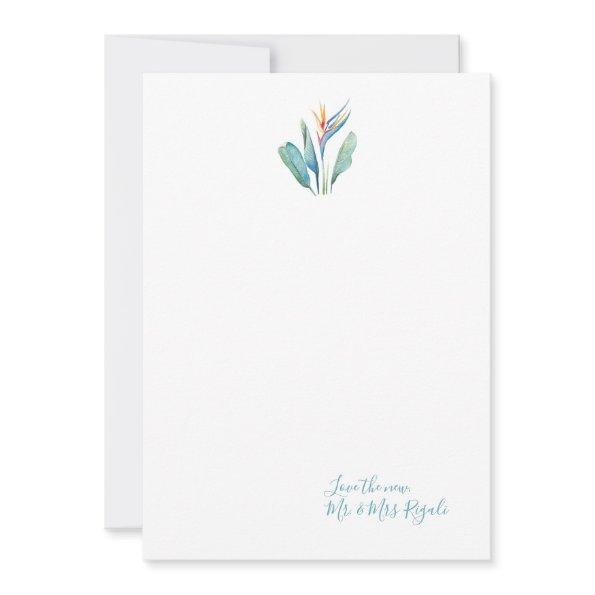 Tropical Floral Wedding Thank You