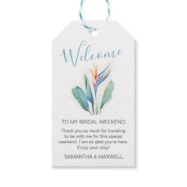 Tropical Flower Welcome Gift Tags