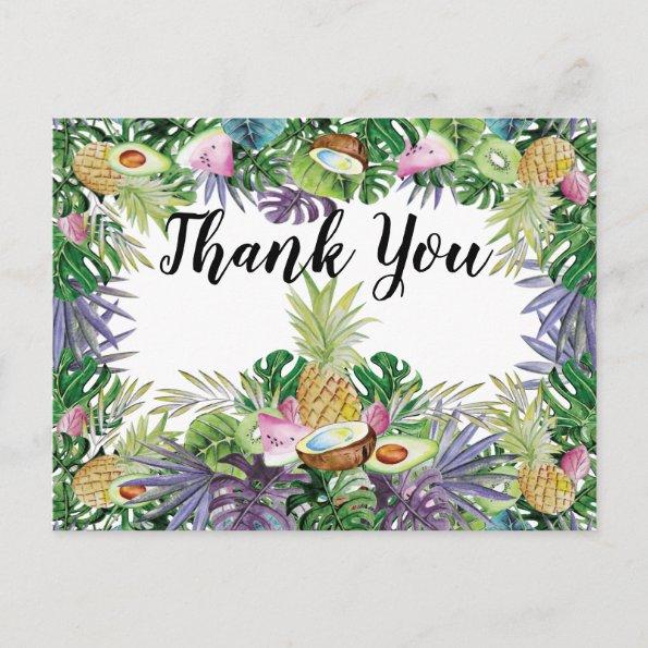 Tropical Fruit | Greenery Party Thank You PostInvitations