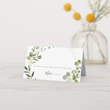Tropical Green Leaves Spanish Wedding Place Invitations
