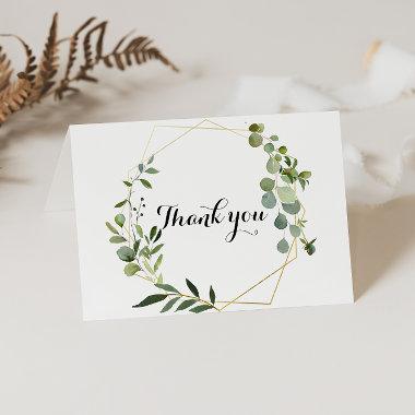 Tropical Green Leaves Thank You Invitations