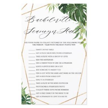 Tropical Greenery Bridal Scavenger Hunt Game