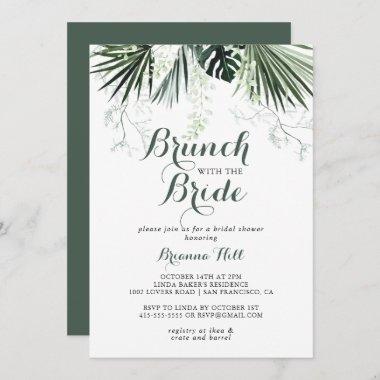 Tropical Greenery Brunch with the Bride Shower Invitations