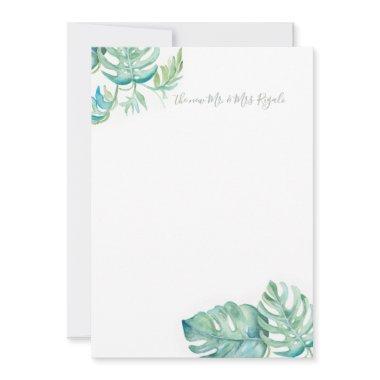 Tropical Greenery Wedding Thank You