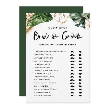 Tropical Guess Who Bride or Groom Shower
