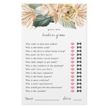 Tropical Guess Who Bride or Groom Shower Game