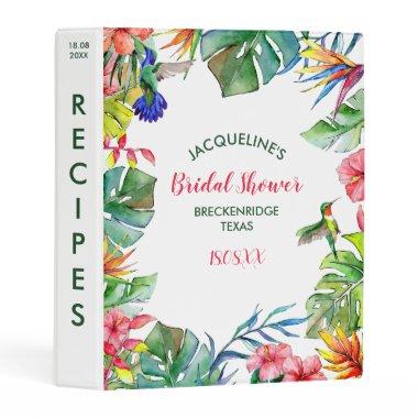 Tropical Hawaiian  Recipes Mini Binder