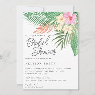 Tropical Hawaiian Luau Bridal Shower Invitations