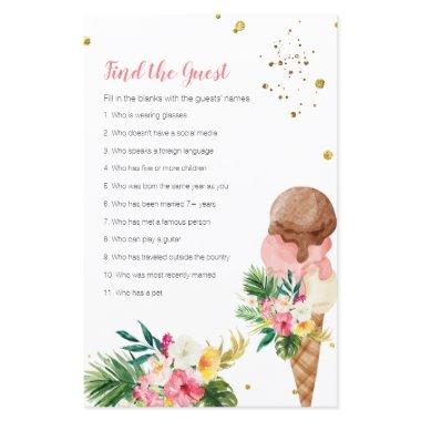 Tropical ice cream Bridal Find the Guest game