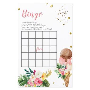 Tropical Ice cream Bridal Shower Bingo Game