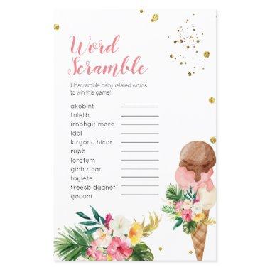 Tropical Ice cream Word Scramble Bridal Shower