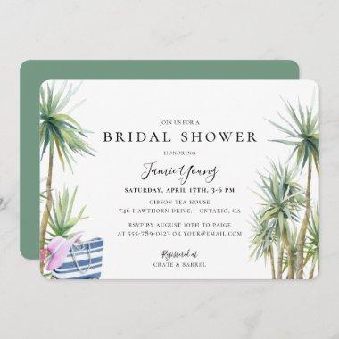 Tropical Island Beach Bridal Shower Invitations