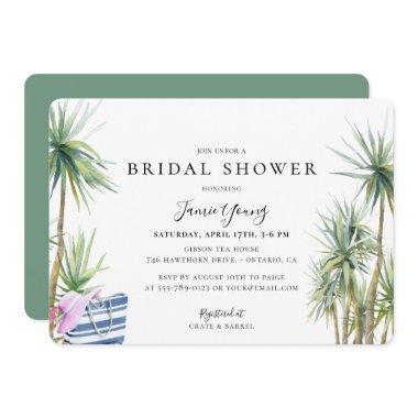 Tropical Island Beach Bridal Shower Invitations