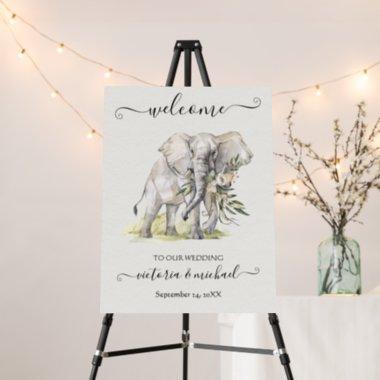 Tropical Jungle Animals Wedding Welcome Sign