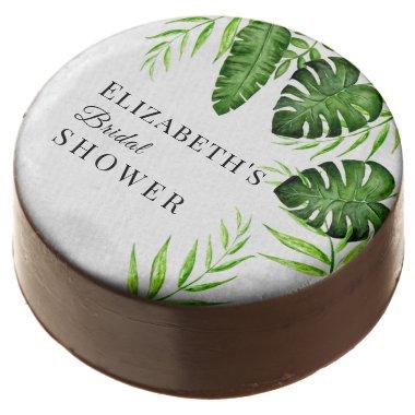 Tropical Jungle  Watercolor Greenery Chocolate Covered Oreo