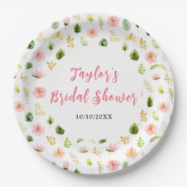 Tropical Jungle Floral  Paper Plates