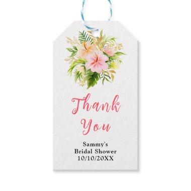 Tropical Jungle Floral  Thank You Gift Tags