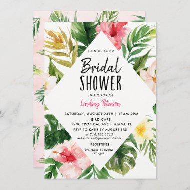 Tropical Leaves Bridal Shower Invitation Invitations
