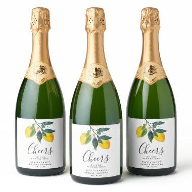 Tropical Lemon  Sparkling Wine Label