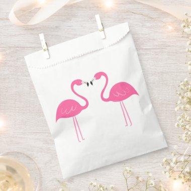 Tropical Luau Summer Beach Wedding Pink Flamingo Favor Bag