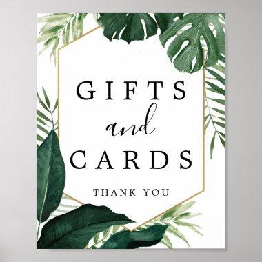 Tropical Monstera Gifts and Invitations Sign