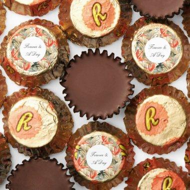 Tropical Orange Anthurium Floral Wedding Reese's Peanut Butter Cups