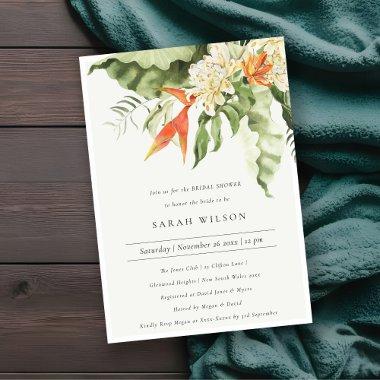 Tropical Orange Green Botanical