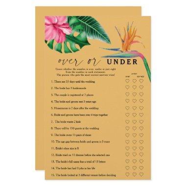 Tropical - Over or under  game
