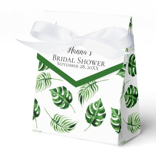 Tropical Palm Leaf Thank You Bridal Shower Favor B Favor Box
