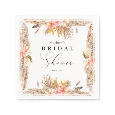 Tropical Pampas Bridal Shower Napkins