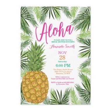 Tropical Pineapple Bridal Shower Invitations