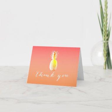 Tropical Pineapple Thank You Invitations