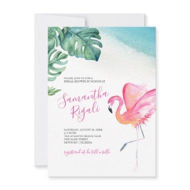 Tropical Pink Flamingo Bridal Shower