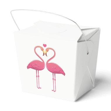 Tropical Pink Flamingo Wedding Bridal Shower Favor Boxes