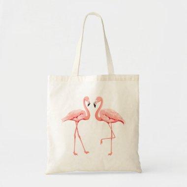 Tropical Pink Flamingos - Wedding, Bridal Shower Tote Bag