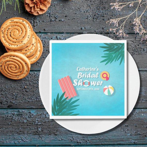 Tropical Pool Party Summer  Napkins