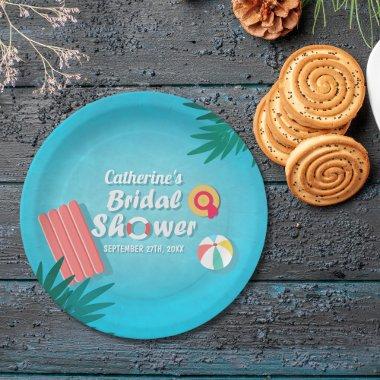 Tropical Pool Party Summer  Paper Plates