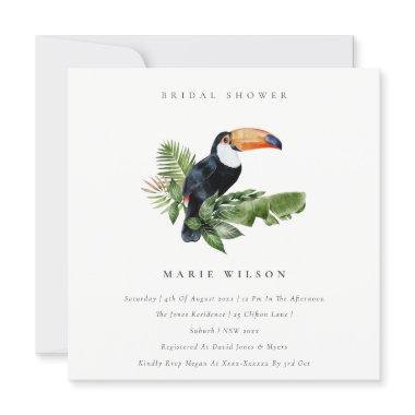 Tropical Rainforest Toucan Bridal Shower Invite