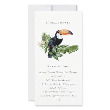 Tropical Rainforest Toucan Bridal Shower Invite