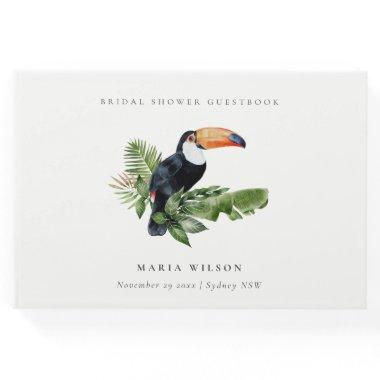 Tropical Rainforest Toucan Fauna Bridal Shower Guest Book