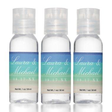 Tropical Sand and Ocean Water Destination Wedding Hand Sanitizer