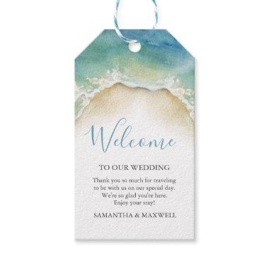 Tropical Sea Turtle Welcome Watercolor Gift Tags